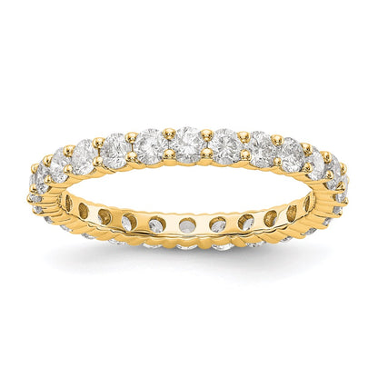 14K Yellow Gold 1.5CT Shared Prong Diamond Eternity Wedding Band Ring