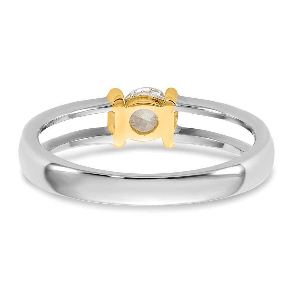 14K Two-Tone Gold .33ct Ladies Diamond Wedding Band Ring