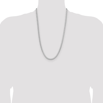 Sterling Silver 4.7mm D/C Square Franco 26 Inch Chain