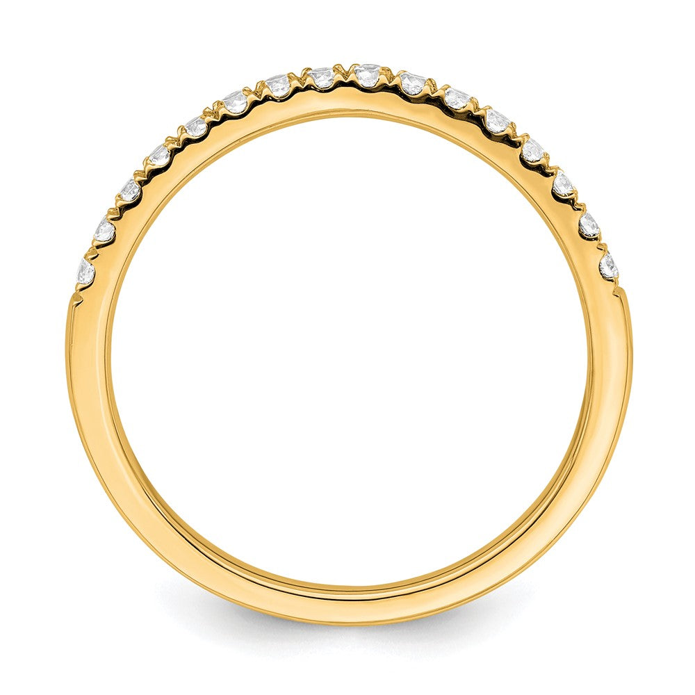 True Origin 14K Yellow Gold 1/2 carat Lab Grown Diamond VS+ F+ Set of Two Complete Wedding Band Rings