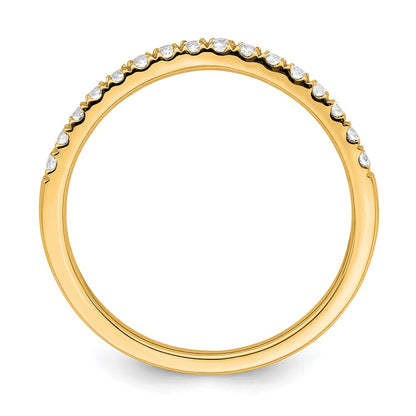 True Origin 14K Yellow Gold 1/2 carat Lab Grown Diamond VS+ F+ Set of Two Complete Wedding Band Rings