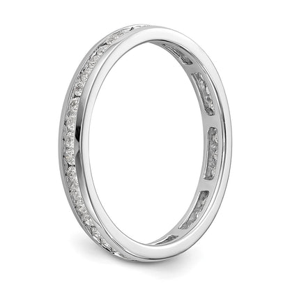 14k White Gold SI2-I1(H/I) Channel Set Eternity Wedding Band Ring