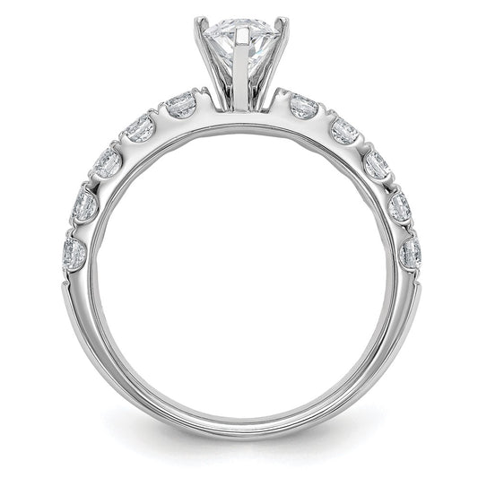 14K White Gold Certified 1 3/4 carat Lab Grown Diamond VS+ F+ Marquise Complete Engagement Ring