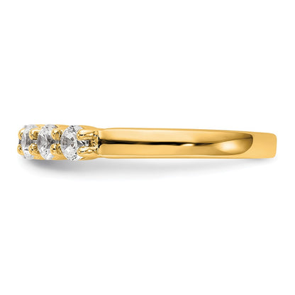 14K Yellow Gold 5-Stone Diamond Wedding Band Ring