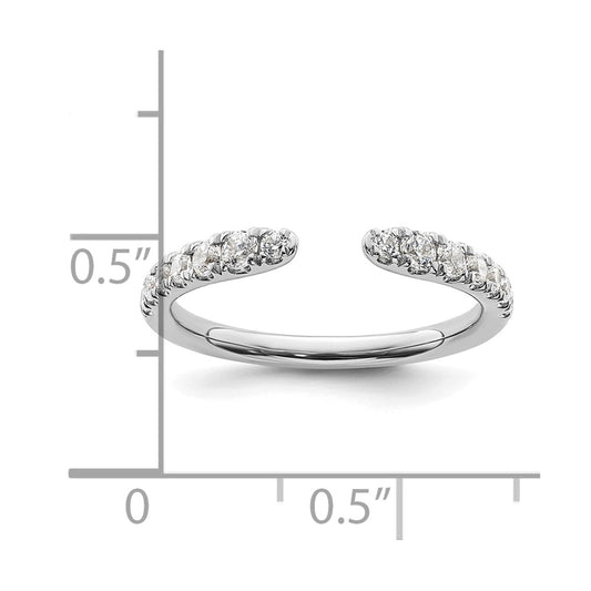 True Origin 14K White Gold 3/8 carat Lab Grown Diamond VS+ F+ Complete Wedding Band Ring