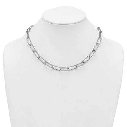 True Origin 14K White Gold 8 5/8 carat Lab Grown Diamond VS+ F+ 18 in Complete Link Necklace