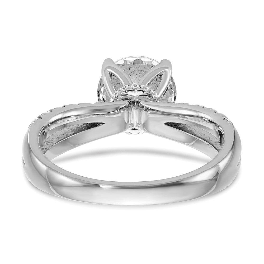 True Origin 14K White Gold 2 5/8 carat Lab Grown Diamond VS+ F+ Complete Round Engagement Ring