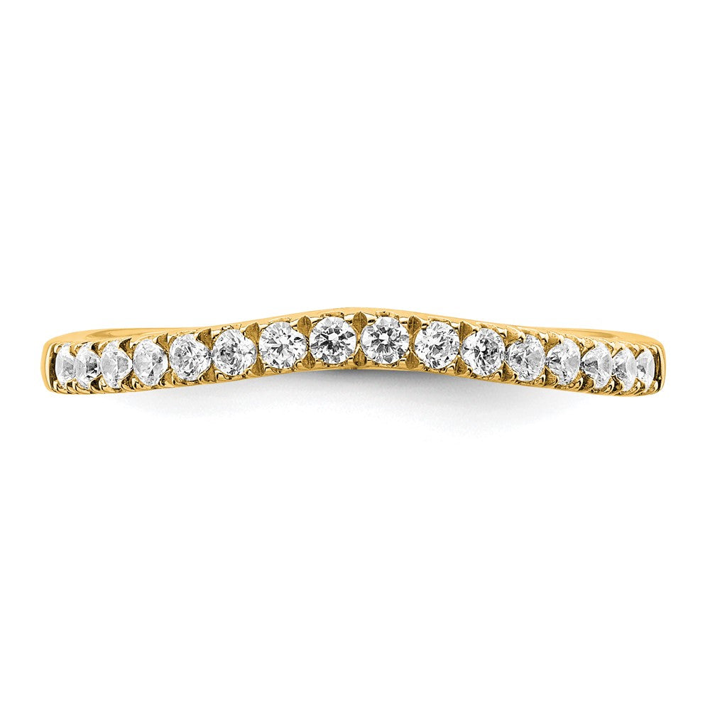 True Origin 14K Yellow Gold 1/2 carat Lab Grown Diamond VS+ F+ Set of Two Complete Wedding Band Rings