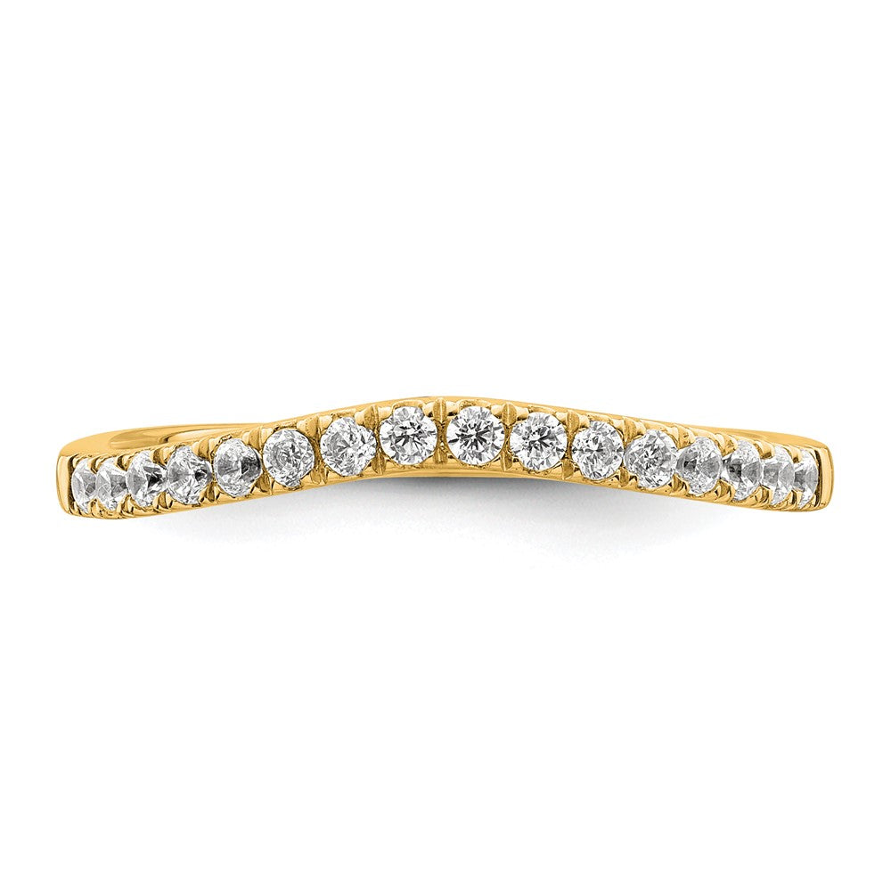 True Origin 14K Yellow Gold 1/2 carat Lab Grown Diamond VS+ F+ Set of Two Complete Wedding Band Rings