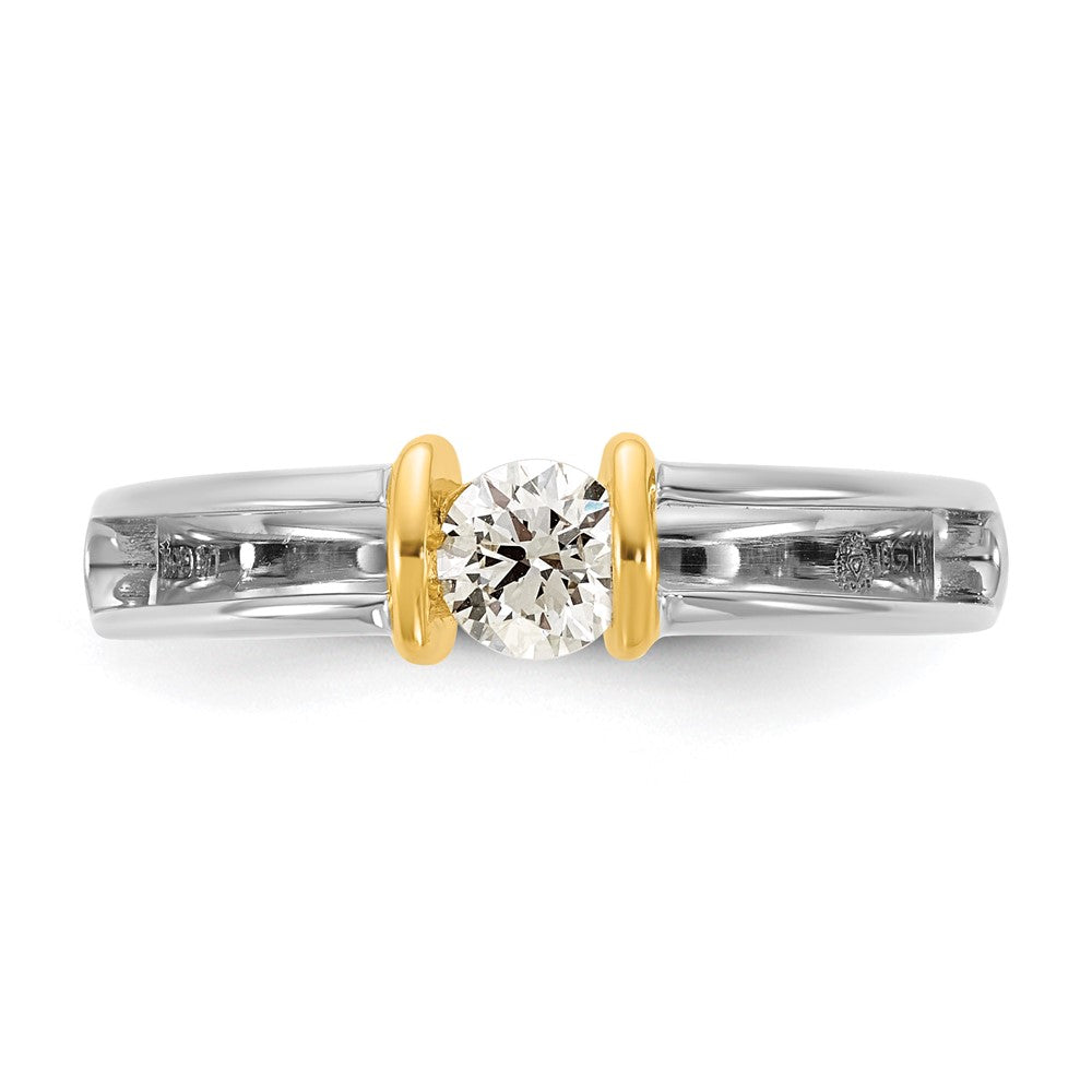 14K Two-Tone Gold .33ct Ladies Diamond Wedding Band Ring