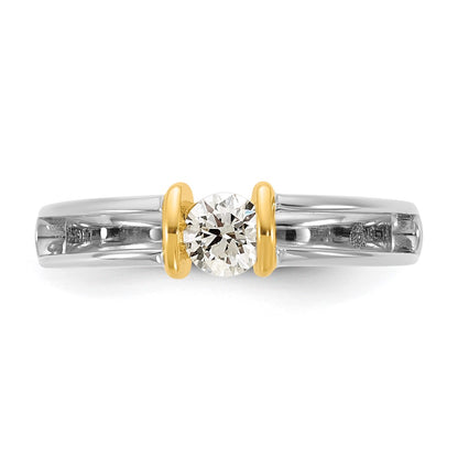 14K Two-Tone Gold .33ct Ladies Diamond Wedding Band Ring