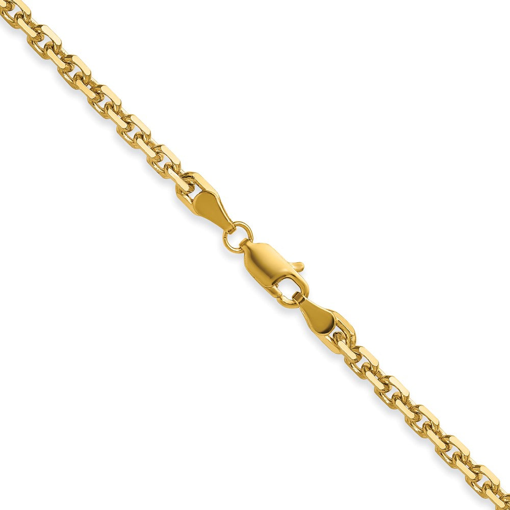 14K Yellow Gold 3.25mm D/C French Link 26 Inch Chain