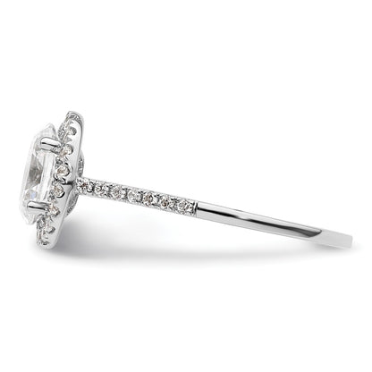 14K Two-Tone Gold Two-tone Halo (Holds 1.5 carat (8x6mm) Oval Center) 1/3 carat Diamond Semi-mount Engagement Ring