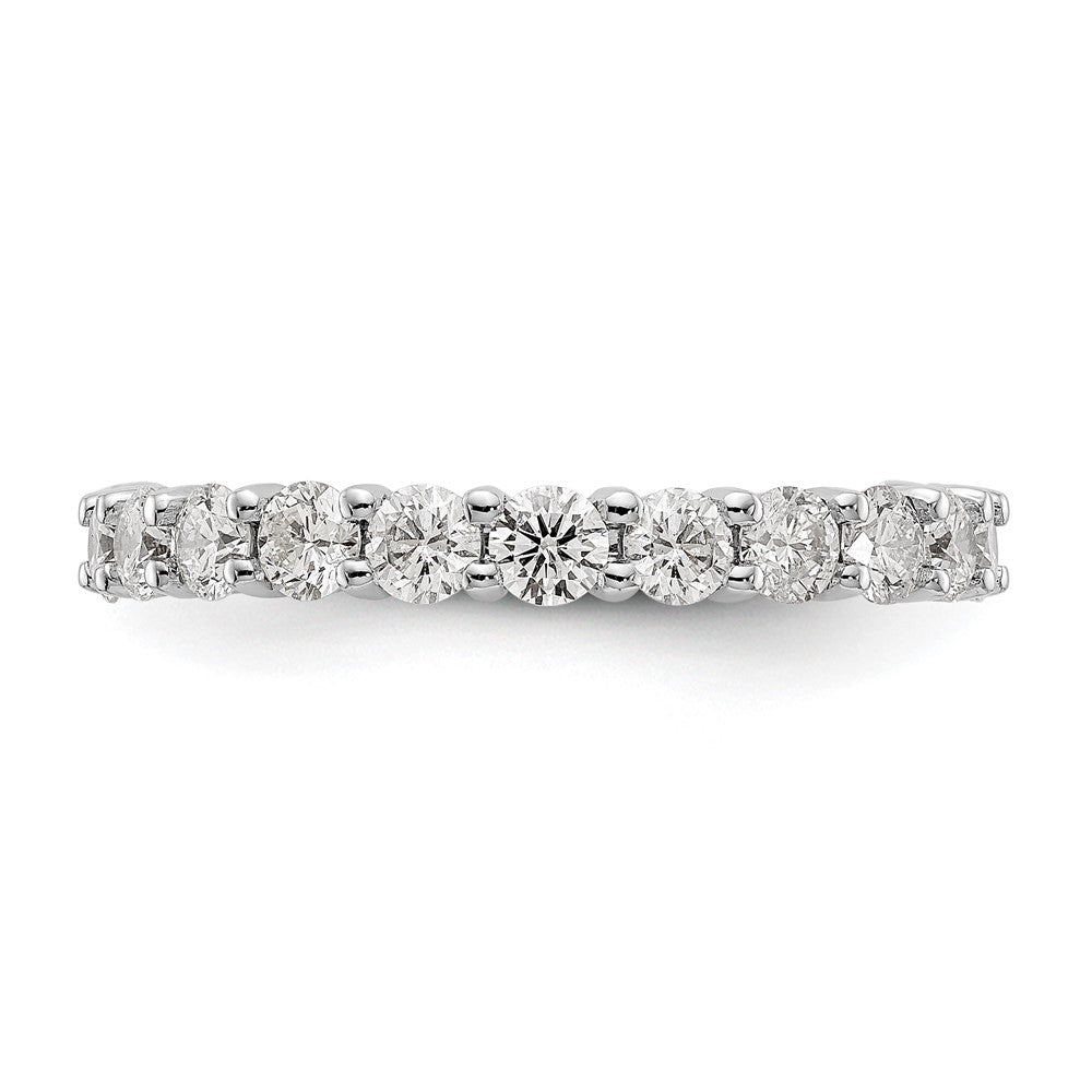 14K White Gold Polished Shared Prong 2ct VS Diamond Eternity Wedding Band Ring