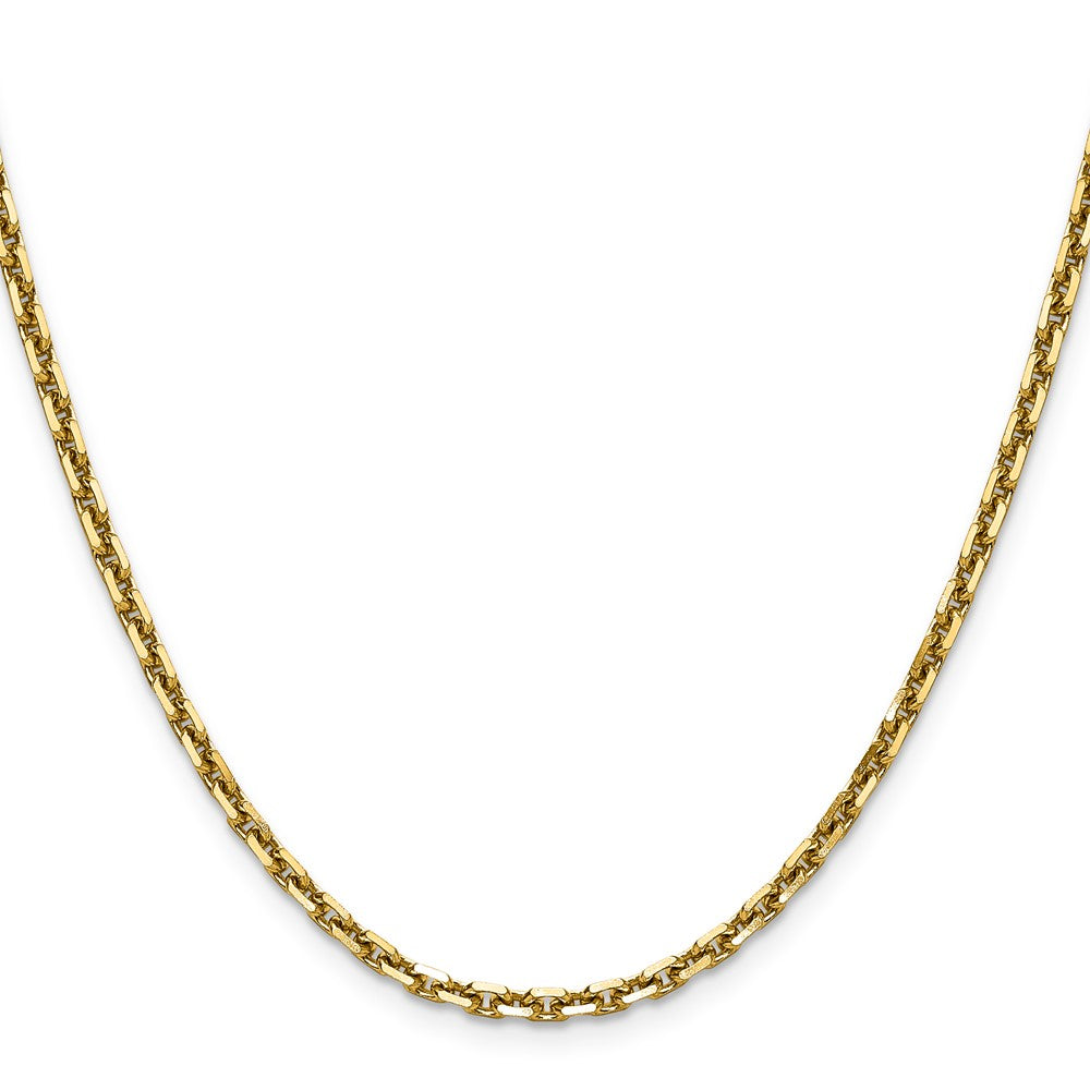 14K Yellow Gold 3.25mm D/C French Link 30 Inch Chain