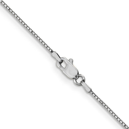 24 Inch 14K White Gold .9mm Box Chain Necklace