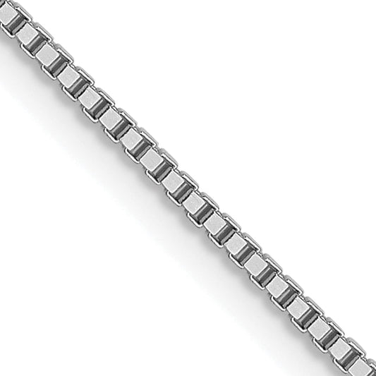 2 Inch 14K White Gold .9mm Box Chain Necklace
