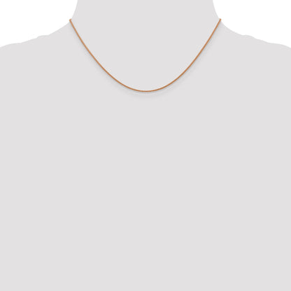 16 Inch 14K Rose Gold 1.0mm Spiga Chain Necklace