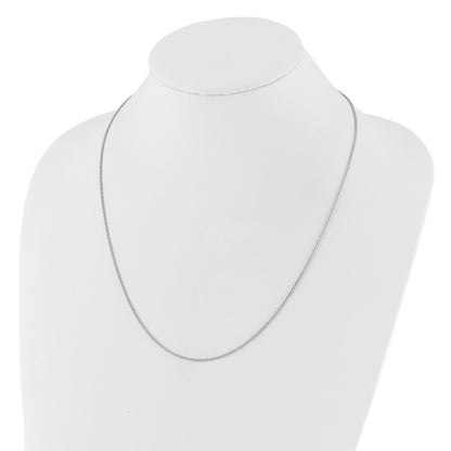 22 Inch 14K White Gold Adjustable 1.4mm Wheat Chain Necklace