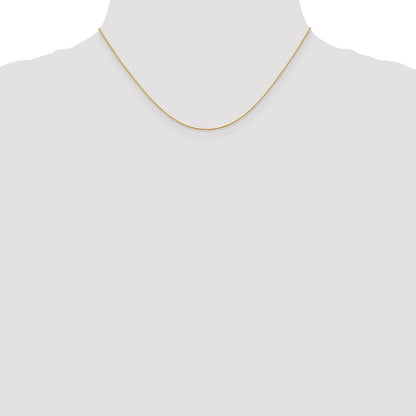 16 Inch 14K Yellow Gold .8mm D/C Wheat Chain Necklace