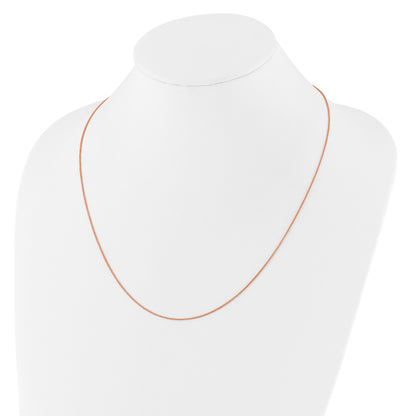 26 Inch 14K Rose Gold Adjustable 1mm Wheat Chain Necklace