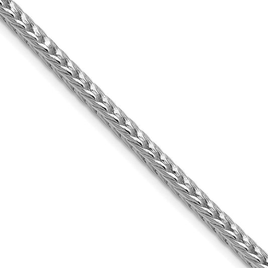Sterling Silver Rhodium-plated 3.4mm Diamond-cut Round Franco 30 Inch Chain