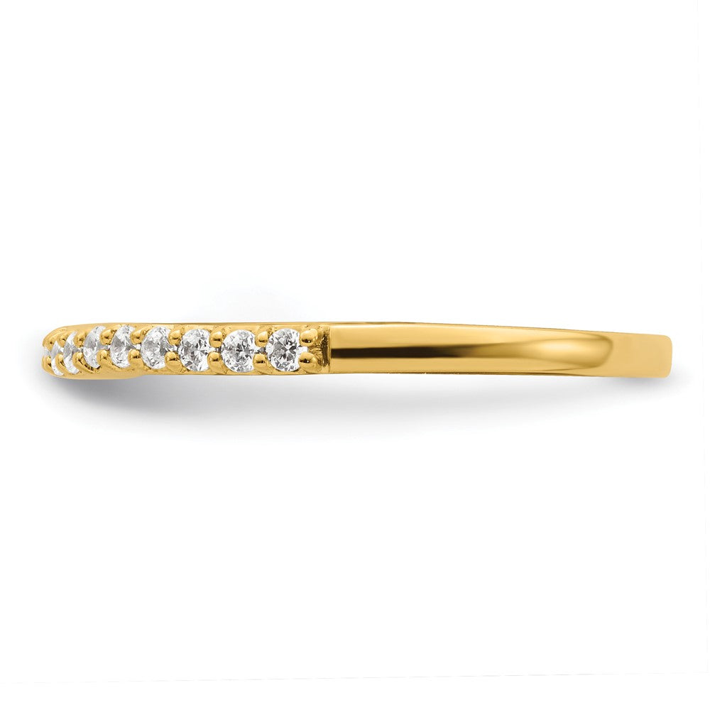 14K Yellow Gold 1/5 carat Diamond Contoured Complete Wedding Band Ring