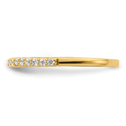 14K Yellow Gold 1/5 carat Diamond Contoured Complete Wedding Band Ring