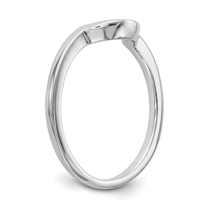 14K White Gold Contoured Wedding Band Ring