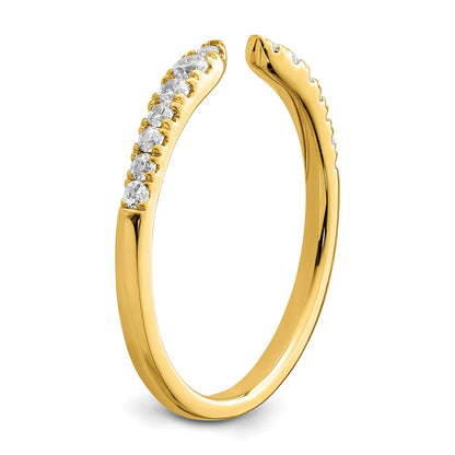 True Origin 14K Yellow Gold 1/4 carat Lab Grown Diamond VS+ F+ Complete Wedding Band Ring