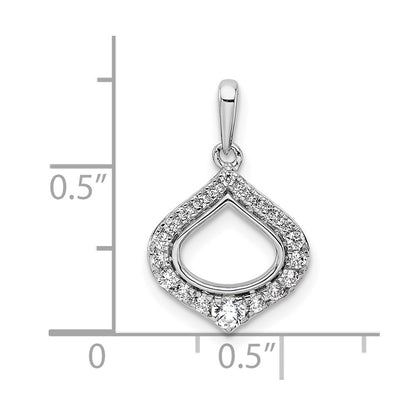 14K White Gold 1/4 carat Diamond Vintage Pendant