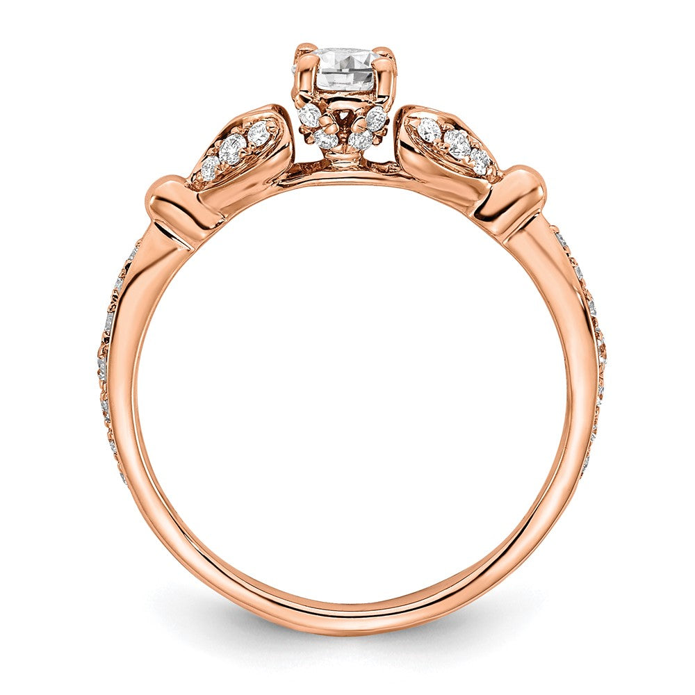 10K Rose Gold Semi-Mount Diamond Engagement Ring