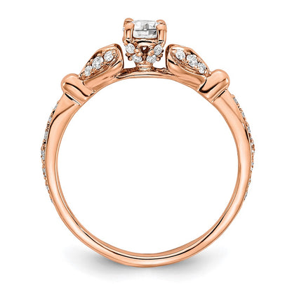 10K Rose Gold Semi-Mount Diamond Engagement Ring
