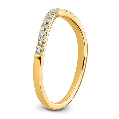 True Origin 14K Yellow Gold 1/2 carat Lab Grown Diamond VS+ F+ Set of Two Complete Wedding Band Rings