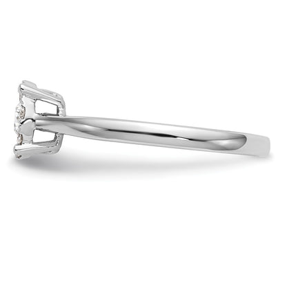 14K White Gold Halo Cluster 1/3 carat Diamond Complete Engagement Ring