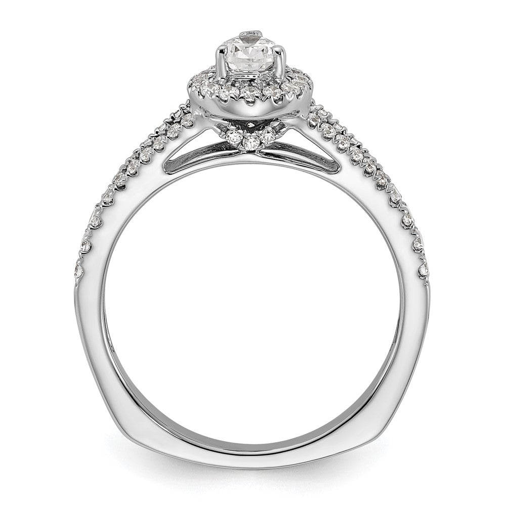 14K White Gold Pear Shaped Diamond Eng Ring