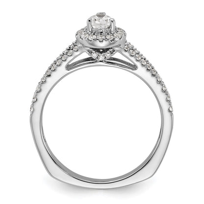 14K White Gold Pear Shaped Diamond Eng Ring