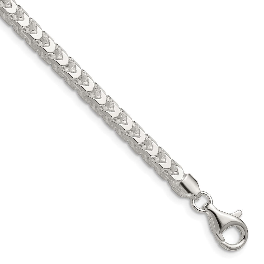 Sterling Silver 4.7mm D/C Square Franco 26 Inch Chain