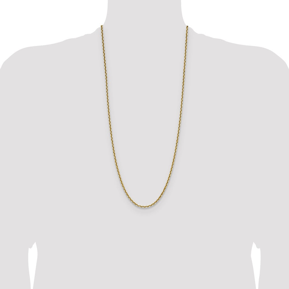 14K Yellow Gold 3.25mm D/C French Link 30 Inch Chain