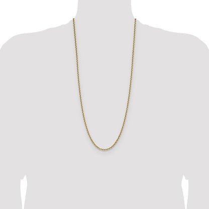 14K Yellow Gold 3.25mm D/C French Link 30 Inch Chain