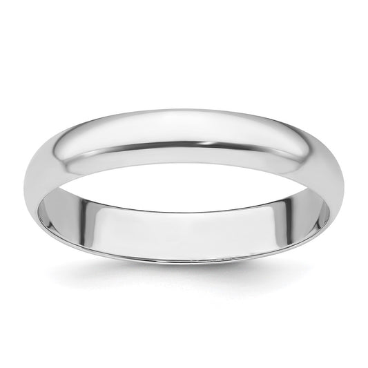 Platinum 4mm Half Round Featherweight Wedding Band Ring
