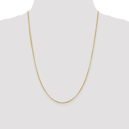24 Inch 14K Yellow Gold 1.4mm Flat Cable Chain Necklace