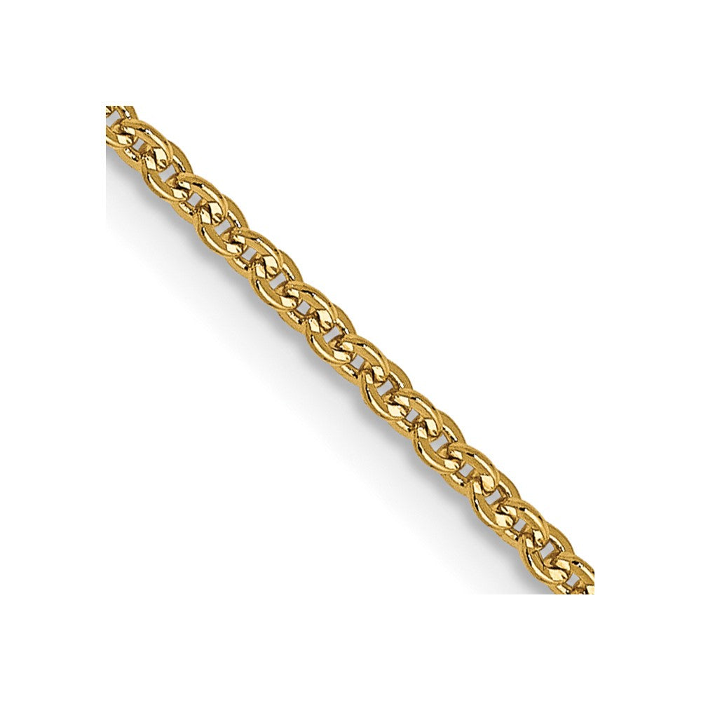 24 Inch 14K Yellow Gold 1.4mm Flat Cable Chain Necklace