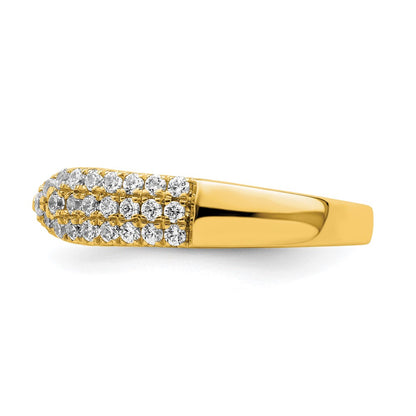 True Origin 14K Yellow Gold 1/2 carat Lab Grown Diamond VS+ F+ Complete Wedding Band Ring