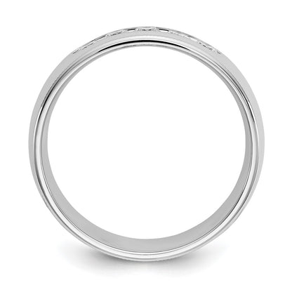 True Origin 14K White Gold Men's 1/2 carat Lab Grown Diamond VS+ F+ Size 9 Complete Miligrain Wedding Band Ring