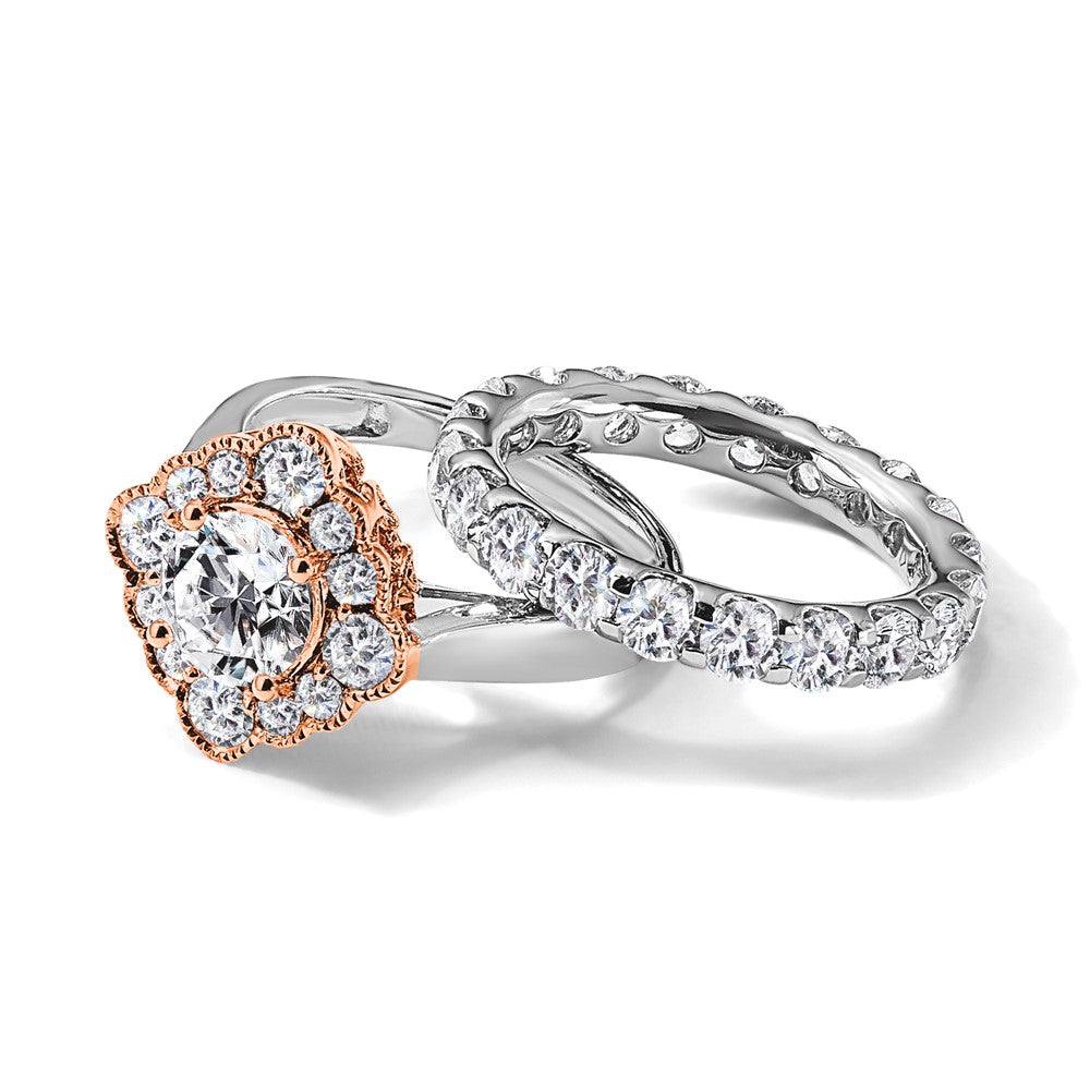 14k White Gold SI2-I1(H/I) UPRG Eternity Wedding Band Ring