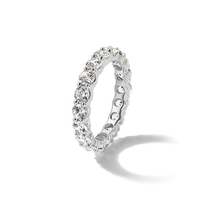 14k White Gold SI2-I1(H/I) Shared Prong Eternity Wedding Band Ring RF800 Quality Dias.