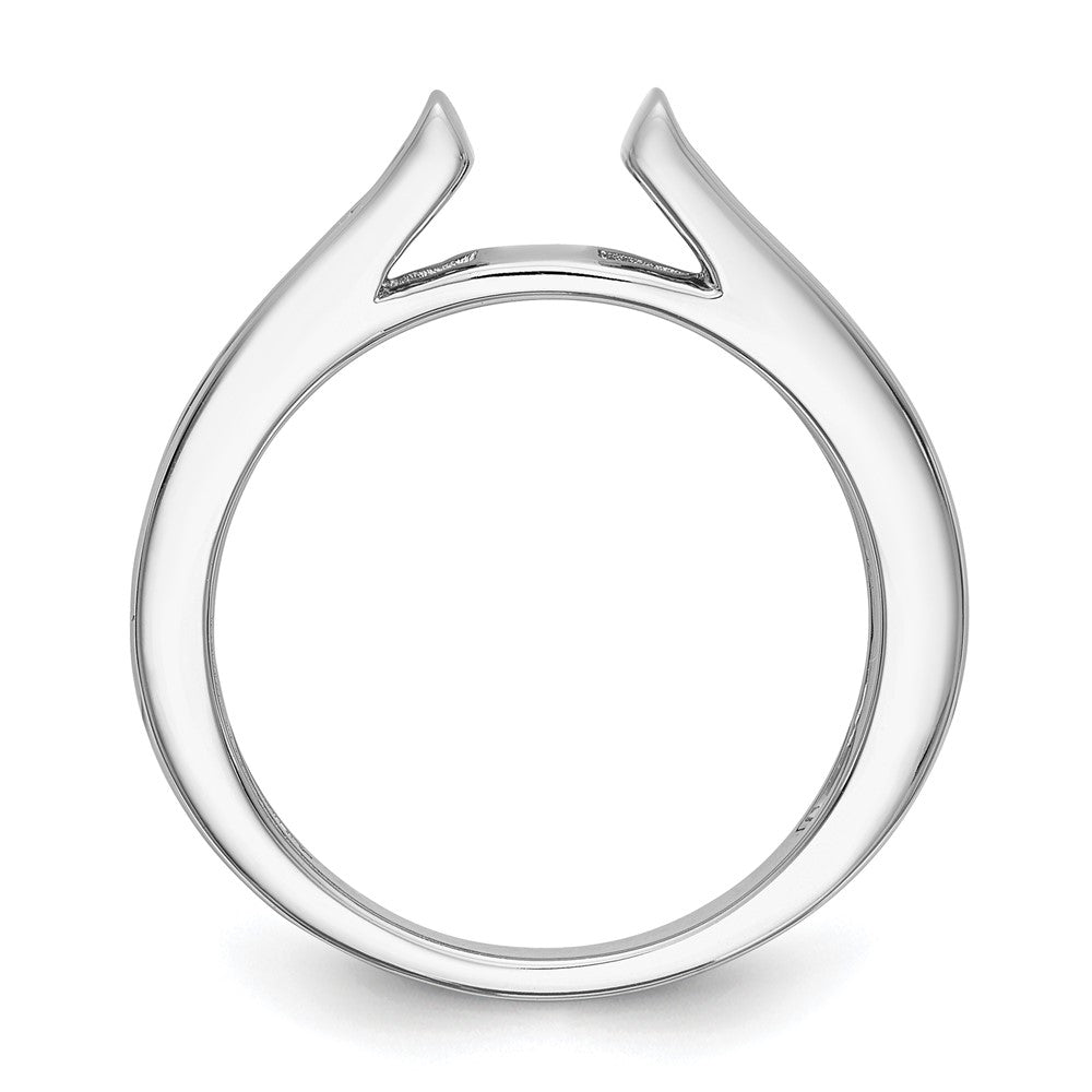 14K White Gold Peg Set 1/3 carat Channel-set Diamond Semi-mount Engagement Ring