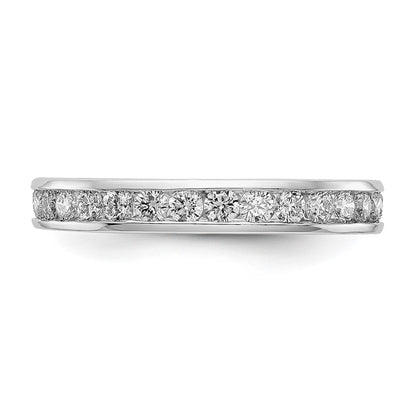 14K White Gold Polished Size 7.5 Channel-set 1 carat Diamond Complete Eternity Wedding Band Ring