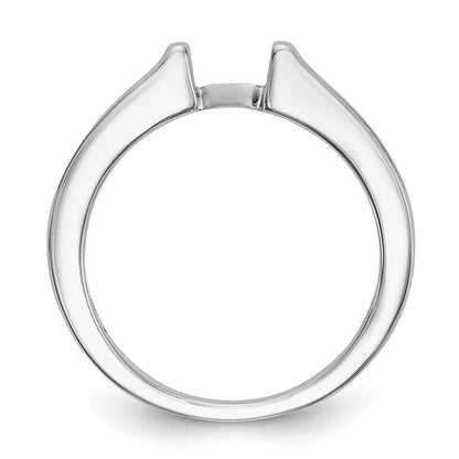 14K White Gold Peg Set 1/4 carat Channel-set Diamond Semi-mount Engagement Ring